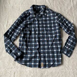 Harley Davidson Shirt Mens Large Gray Plaid Logo Button Up Biker Motorcycle